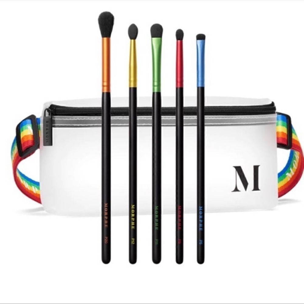 Morphe Made With Pride Limited Edition Full Size Brush Set With Pride Belt Bag